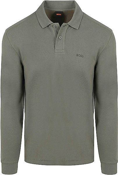 BOSS Petempestolong Long Sleeve Polo Grün - Größe M günstig online kaufen