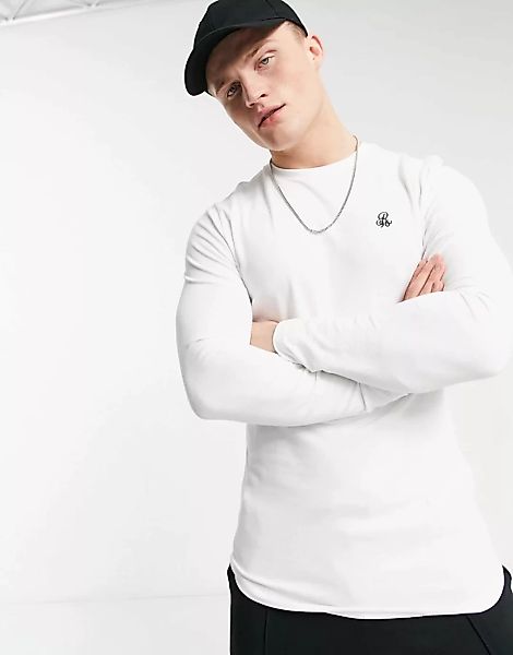 River Island – Langärmliges Shirt in Weiß günstig online kaufen