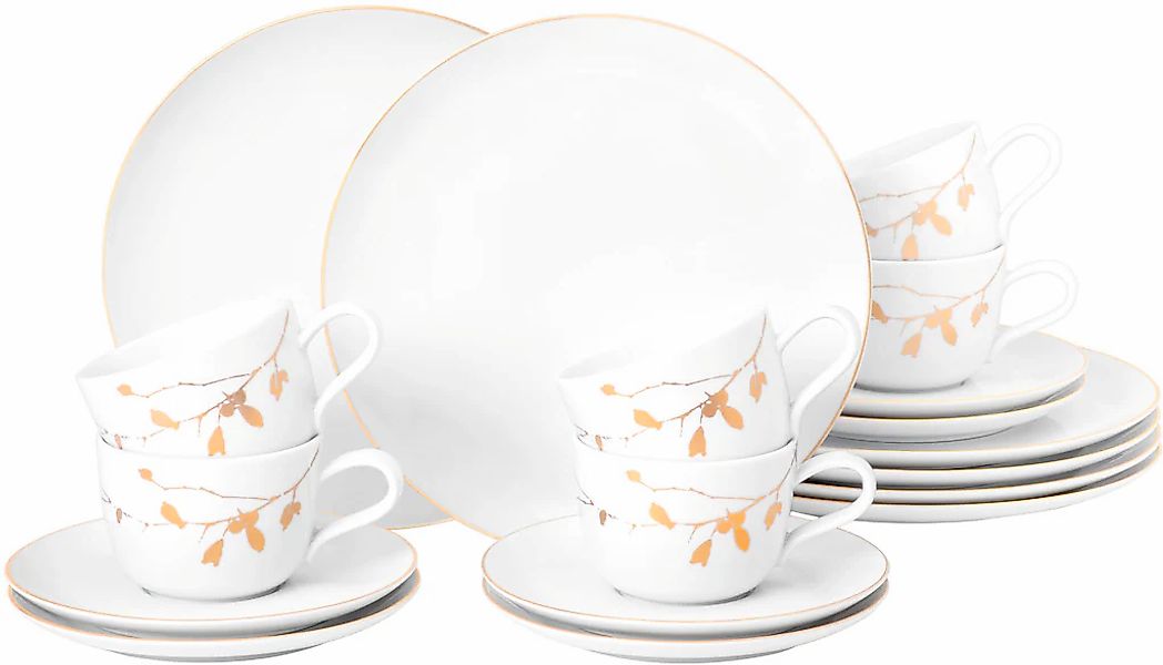 Seltmann Weiden Kaffeeservice "Geschirr-Set, 18 Teile, Liberty Golden Rose günstig online kaufen
