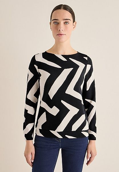 CECIL Langarmshirt aus softem Materialmix günstig online kaufen