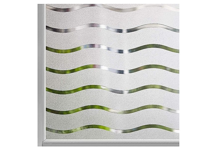 Coonoor Fensterfolie Dekorfolie Wellenmuster Fensterfolie, Blickdicht Selbs günstig online kaufen