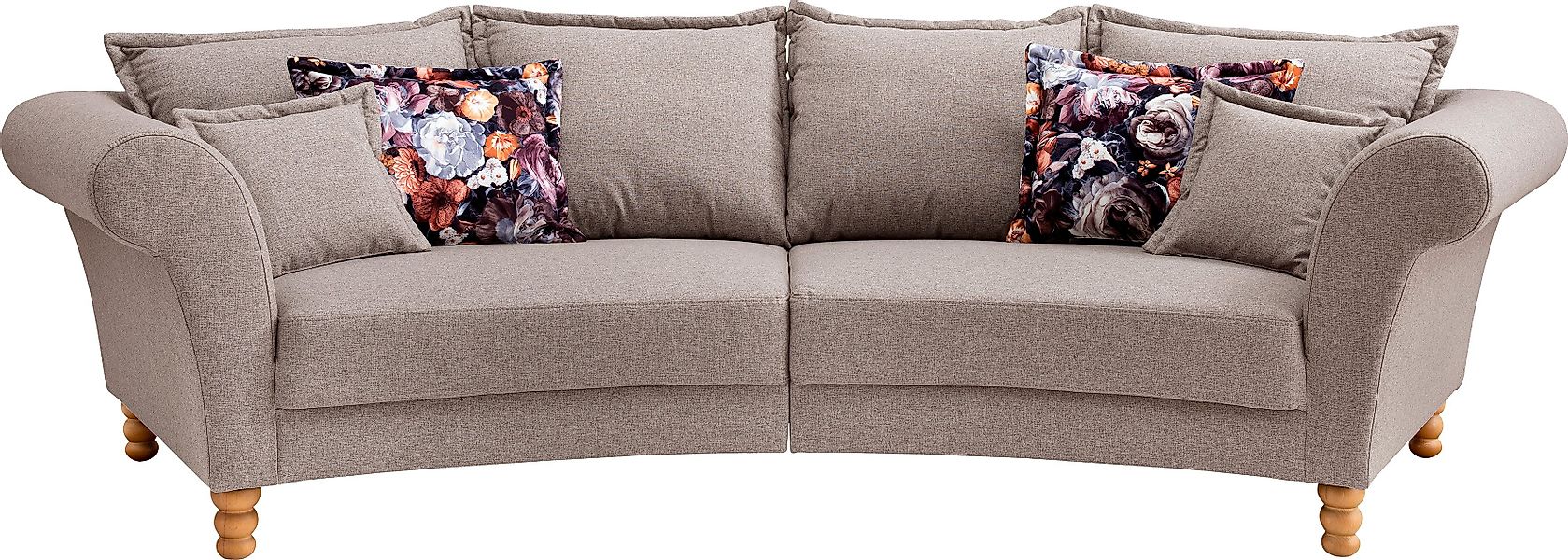 Home affaire Big-Sofa "Tassilo geschwungene Formensprache, bequem, Mega Sof günstig online kaufen