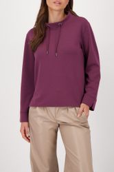 Monari Sweatshirt 809148 Stehkragen mit Bindeband günstig online kaufen