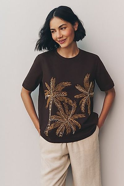 Next T-Shirt Kurzarm-T-Shirt mit Palmen aus Baumwolle (1-tlg) günstig online kaufen