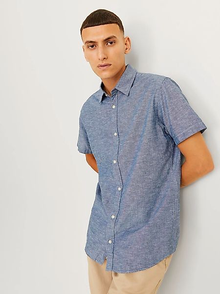 Jack & Jones Kurzarmhemd "JJELINEN BLEND SHIRT SS SN" günstig online kaufen