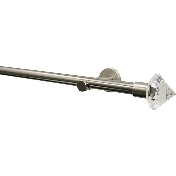 Gardinia Endstück Chicago Facette Spitze für Ø 20 mm Edelstahloptik 2-er Pa günstig online kaufen