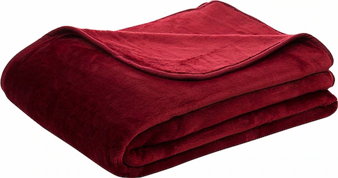 Gözze Wohndecke "Uni Decke aus recyceltem Polyester" Kuscheldecke günstig online kaufen