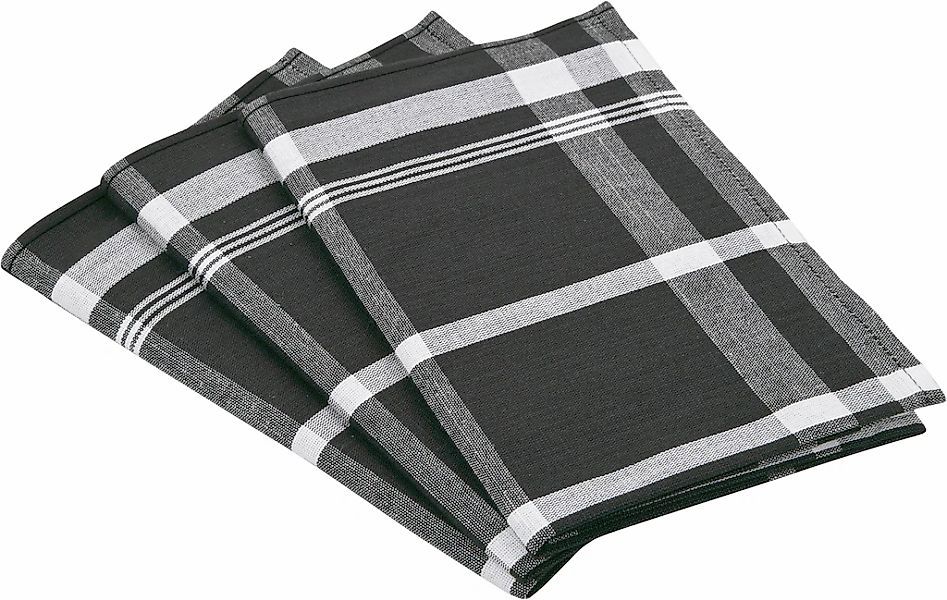 ROSS Geschirrtuch "Exclusiv" Blockkaro, 50% Baumwolle, 50% Leinen, 50x70 cm günstig online kaufen