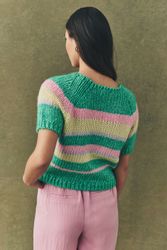 Next Strickpullover Gestreiftes kurzärmeliges Stricktop (1-tlg) günstig online kaufen