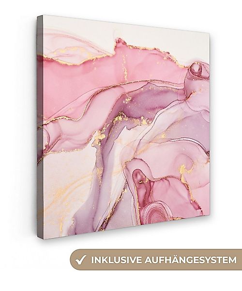 OneMillionCanvasses® Leinwandbild Gold - Marmor - Rosa, Fotodruck (1 St), W günstig online kaufen