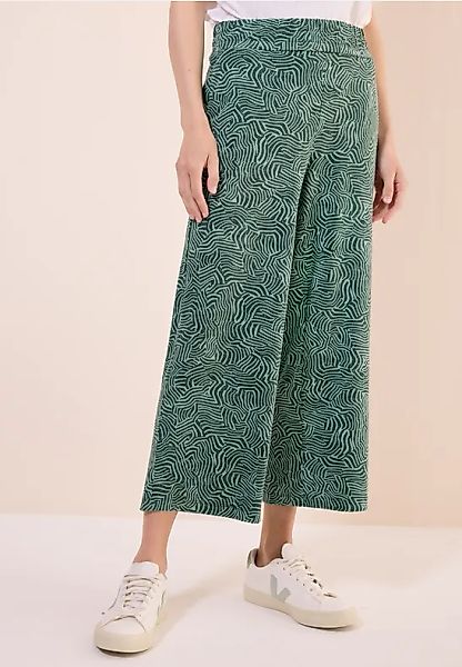 Gemusterte Wide Leg Hose günstig online kaufen