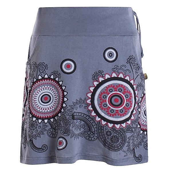 Vishes Minirock Kurzer Baumwoll-Rock Taschen-Rock Mini-Rock große Mandalas günstig online kaufen