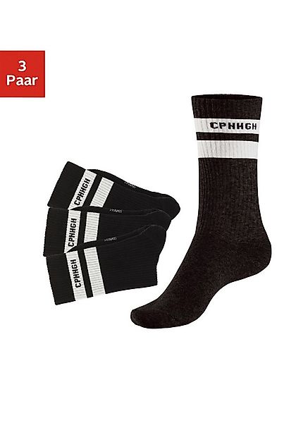 Copenhagen Studios Tennissocken (Packung, 3-Paar) mit Streifendesign und Vo günstig online kaufen