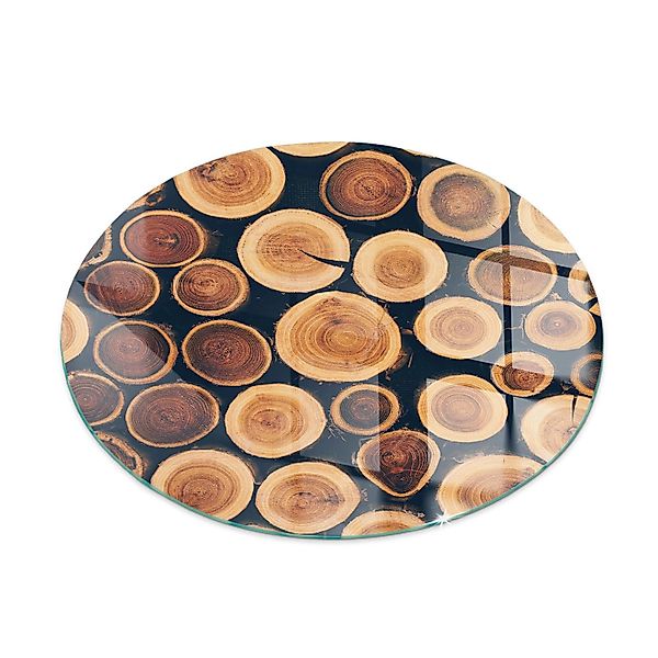 Tulup Glasplatte für Kamin Kiste mit Schnittholz Kaminofen Glas Bodenplatte günstig online kaufen