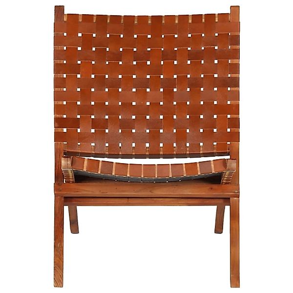 vidaXL Hocker Relaxstuhl Klappbar Kreuzstreifen Braun günstig online kaufen