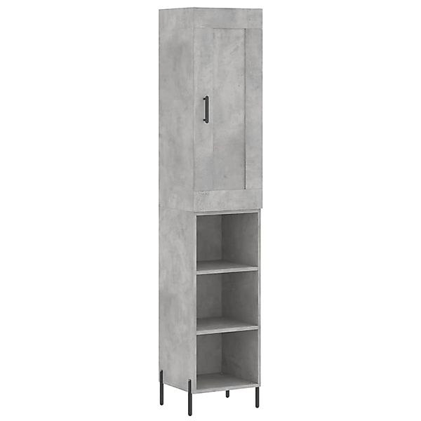 vidaXL Highboard Betongrau 34,5x34x180 cm Holzwerkstoff 3200333 günstig online kaufen
