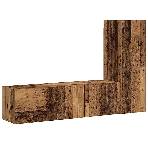 vidaXL TV-Wandschränke 3 Stk Altholz-Optik Holzwerkstoff 3328957 günstig online kaufen