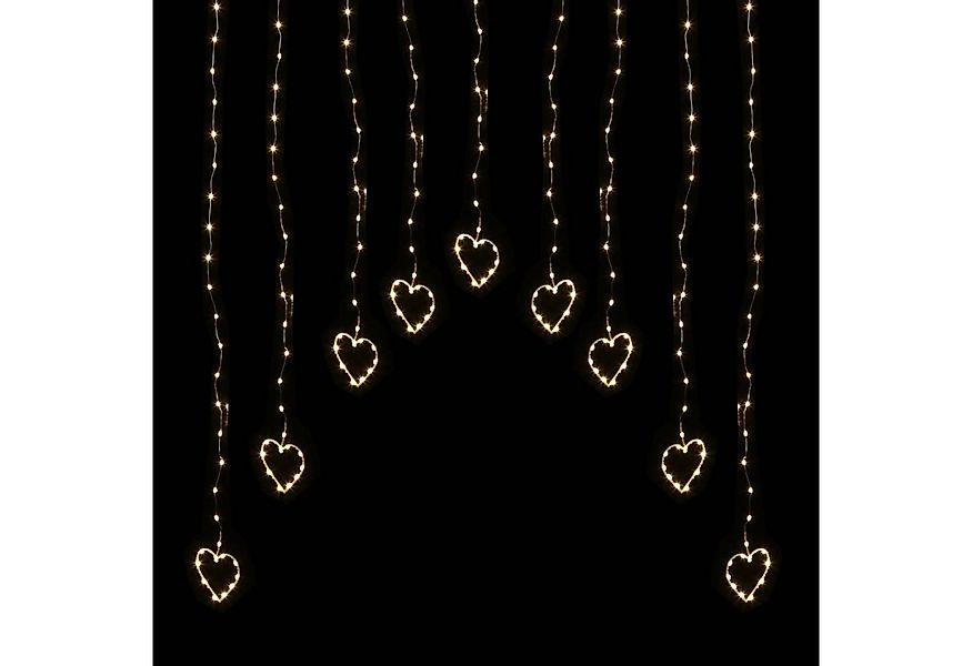 MARELIDA LED-Lichtervorhang LED Lichtervorhang Herzen Fensterbeleuchtung 12 günstig online kaufen