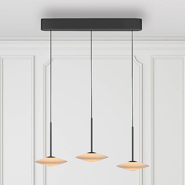 Paul Neuhaus LED-Pendelleuchte Elipsa, 3-flg., weiß/schwarz günstig online kaufen