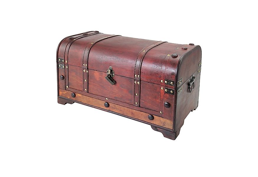 HMF Schatzkiste Schatztruhe aus Holz, große Schatzkiste, mit dekorativem Sc günstig online kaufen