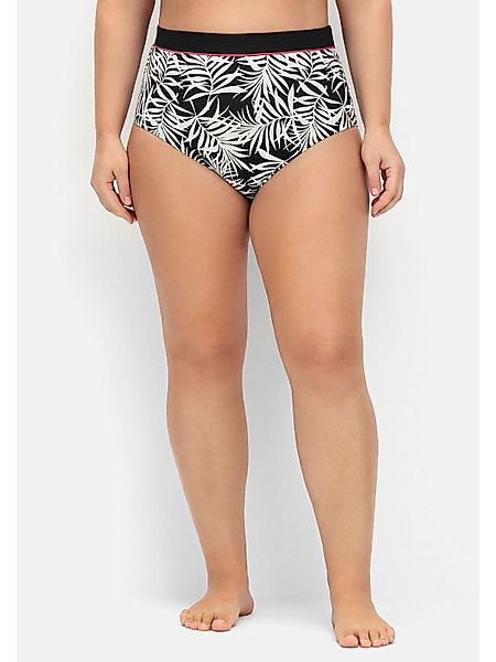 Sheego Badehose Große Größen mit Blätterprint günstig online kaufen