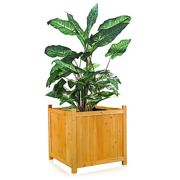 Mucola Blumentopf Blumenkübel 50x50cm Grau Pflanzkasten günstig online kaufen