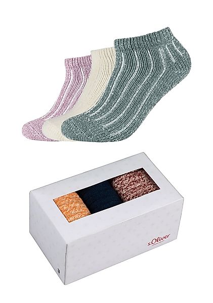 s.Oliver Sneakersocken "Sneakersockenbox 3er Pack" günstig online kaufen