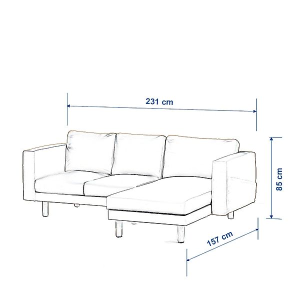Bezug für Norsborg 3-Sitzer Sofa mit Recamiere, rosa, Norsborg Bezug für 3- günstig online kaufen