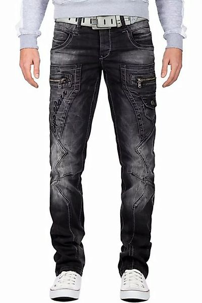 Cipo & Baxx 5-Pocket-Jeans Hose BA-CD296 Schwarz W34/L36 (1-tlg) mit Reißve günstig online kaufen