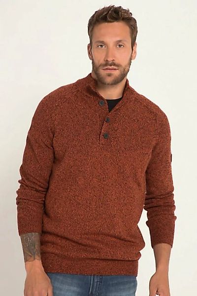 JP1880 Rundhalspullover Troyer Strick Cashmere Touch Stehkragen Knöpfe günstig online kaufen