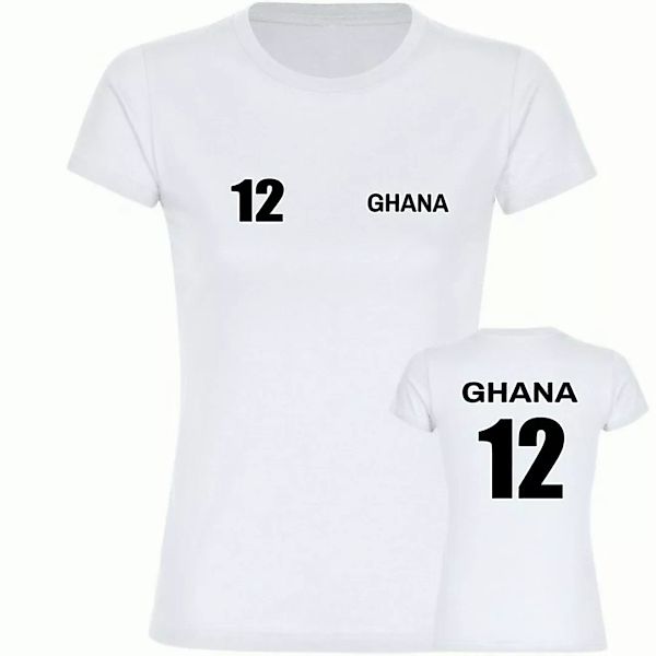 multifanshop T-Shirt Damen Ghana - Trikot Nummer 12 - Frauen günstig online kaufen