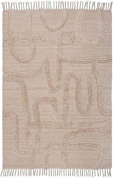 FLAIR RUGS Teppich »Loma«, rechteckig, 20 mm Höhe, mit Fransen günstig online kaufen