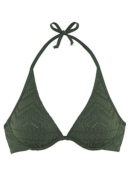 LASCANA Bügel-Bikini-Top Omara, mit Lochstickerei günstig online kaufen