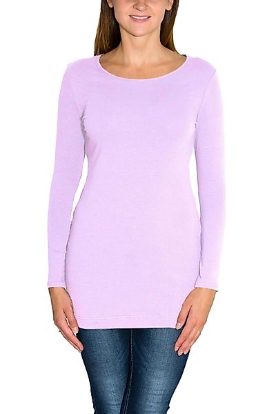 Alkato Langarmshirt Alkato Damen Langarm Longshirt günstig online kaufen