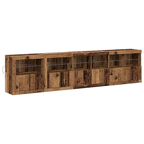 vidaXL Sideboard Sideboard mit LED-Leuchten Altholz günstig online kaufen