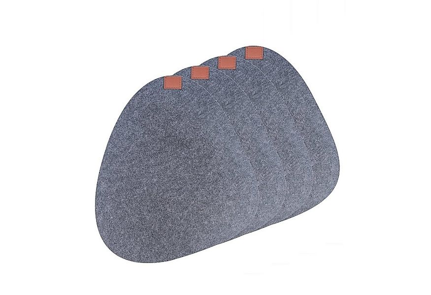 Neuetischkultur Platzset Platzset 4-teilig Filz oval, (Set, 4-St., 4 Platzs günstig online kaufen