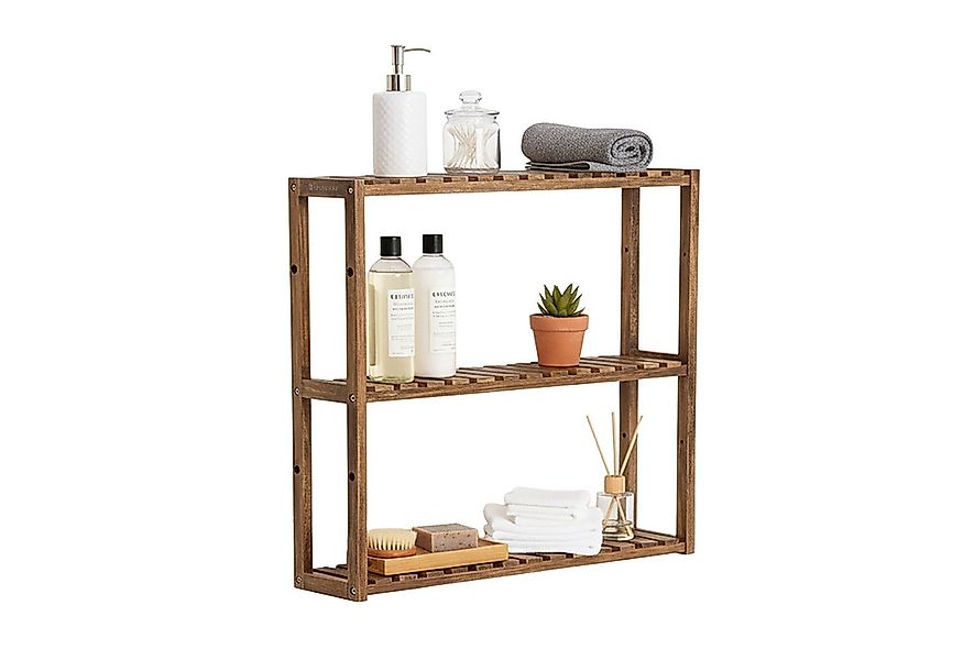 relaxdays Badregal Schmales Wandregal mit 3 Ablagen günstig online kaufen