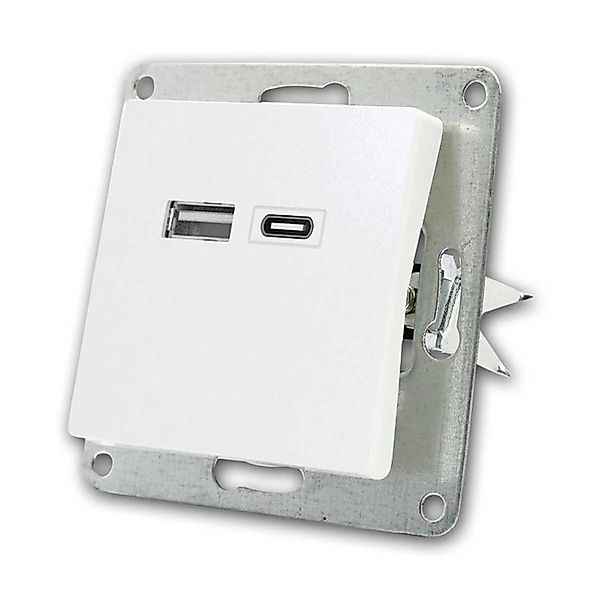 McPower FLAIR USB Ladedose Weiß USB A&C ohne Rahmen günstig online kaufen