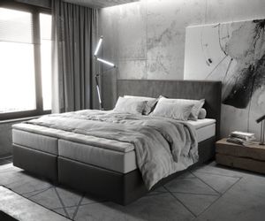 DELIFE Boxspringbett Dream-Well, Mikrofaser Anthrazit Vintage günstig online kaufen