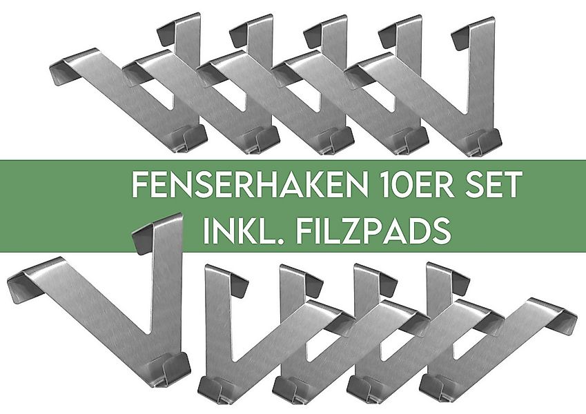 HOME WOHNIDEEN Gardinenhaken Easy Fix Haken (10 Haken) 10 cm 10 Fensterhake günstig online kaufen