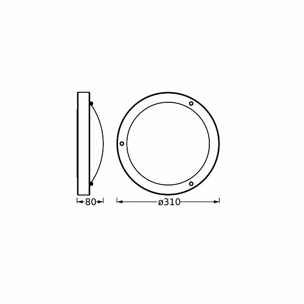 OSRAM Deckenlampe BATHROOM, chrom, Ø 31 cm, Metall/Glas IP44 günstig online kaufen