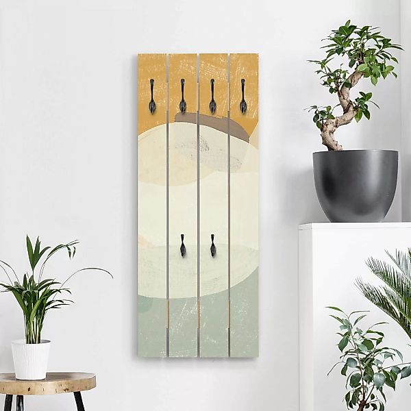 Wandgarderobe Holzpalette Abstrakt Pailletten im Detail III günstig online kaufen