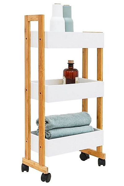 DuneDesign Küchenwagen mit 3 Körben - Bambus Rollregal 38 x 20 x 8 cm - Sch günstig online kaufen
