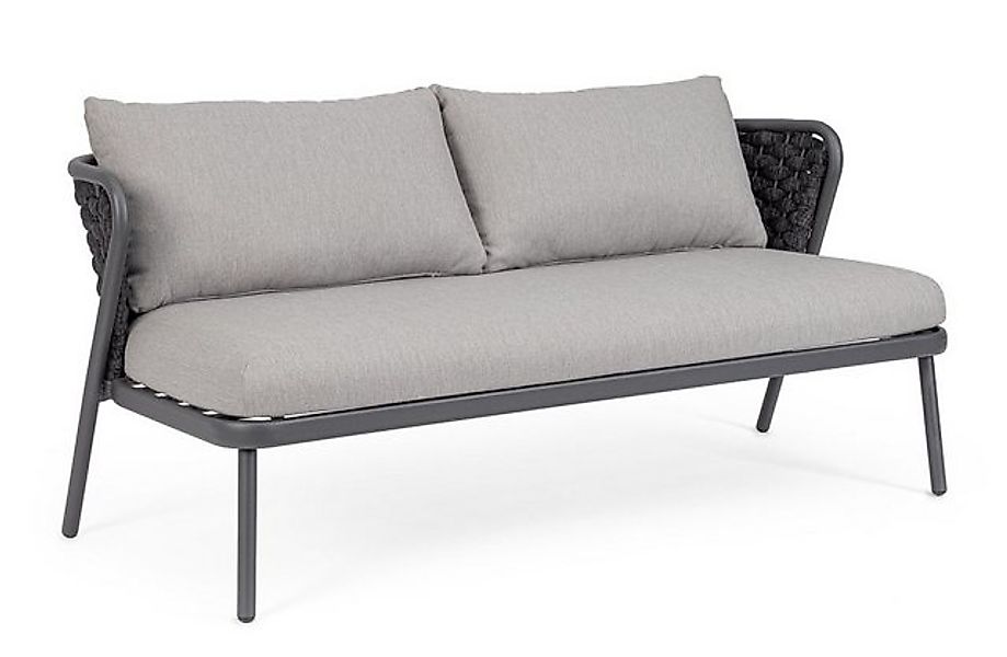 Bizzotto Gartensofa Harlow aus Aluminium, Anthrazit günstig online kaufen
