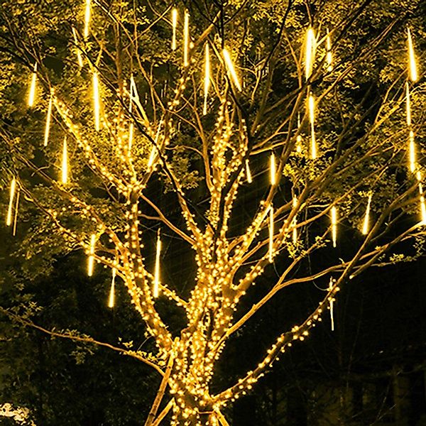 Rosnek LED-Lichtervorhang 8 Rohre,Warmweiß/Weiß,Wasserdicht,Außen Weihnacht günstig online kaufen