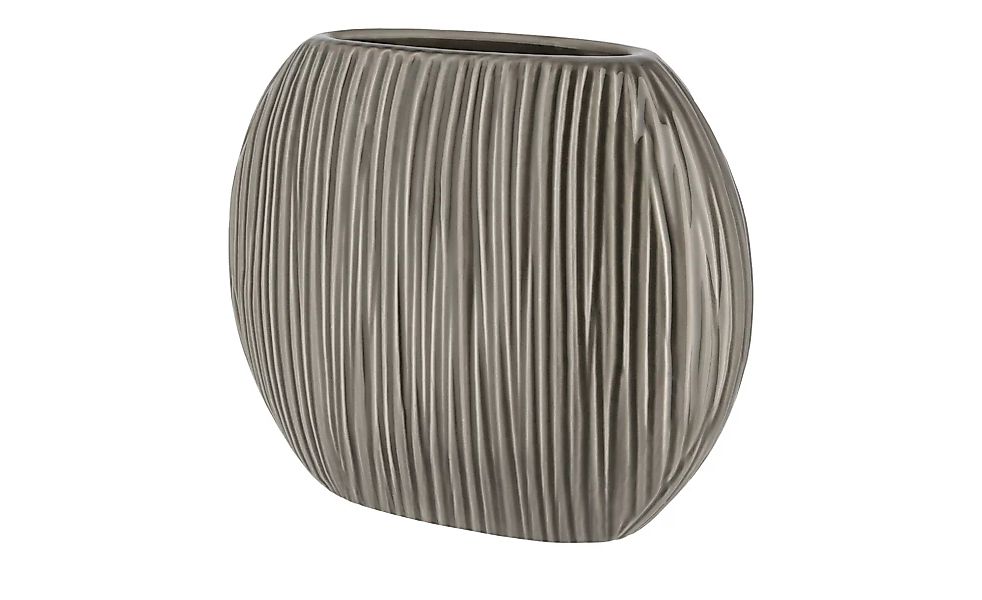 Vase - grau - Keramik - 19 cm - 16 cm - 8 cm - Dekoration > Vasen - Möbel K günstig online kaufen