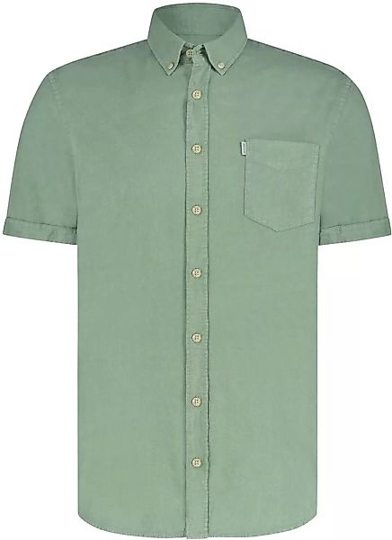 State Of Art Short Sleeve Hemd Leinen Grün - Größe L günstig online kaufen