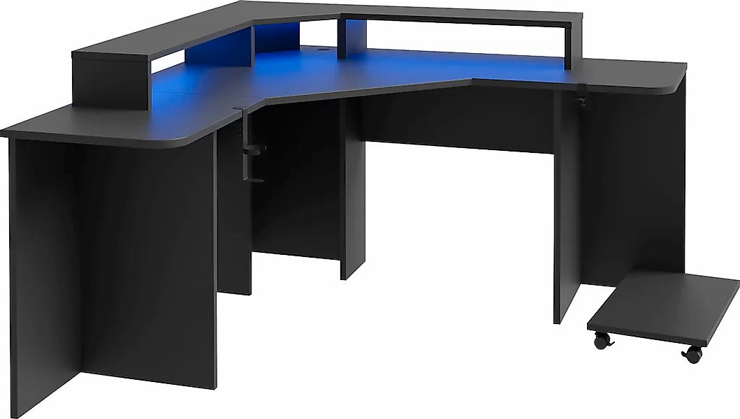 FORTE Gamingtisch "Tezaur" mit RGB-Beleuchtung, Breite 160 cm günstig online kaufen