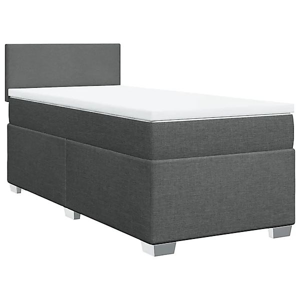 vidaXL Boxspringbett mit Matratze Dunkelgrau 100x200 cm Stoff 3288093 günstig online kaufen
