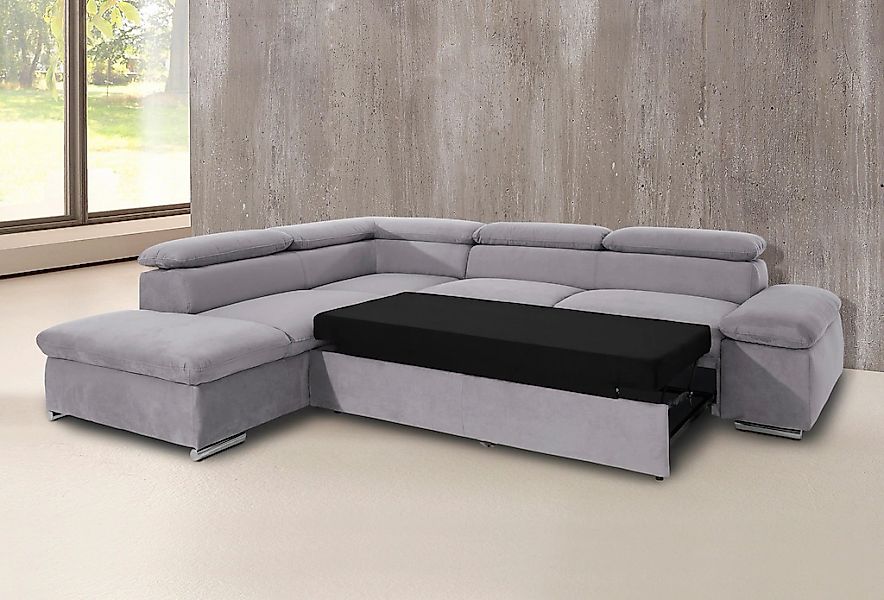 sit&more Ecksofa »Alcatraz L-Form«, wahlweise mit Bettfunktion günstig online kaufen